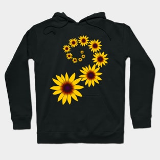 yellow sun hat flower spiral swirl nature gift Hoodie